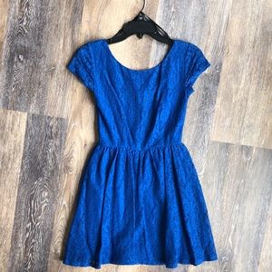 Royal blue lace dress
